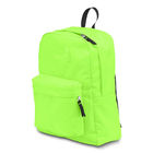 کوله پشتی ورزشی قابل تنظیم در نور سبز برای دختران / پسران دبیرستان