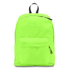 کوله پشتی ورزشی قابل تنظیم در نور سبز برای دختران / پسران دبیرستان