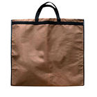 کیسه های پارچه ای بدون بسته بندی سه تایی با دستگیره در براون، زیپ تاپ پیراهن