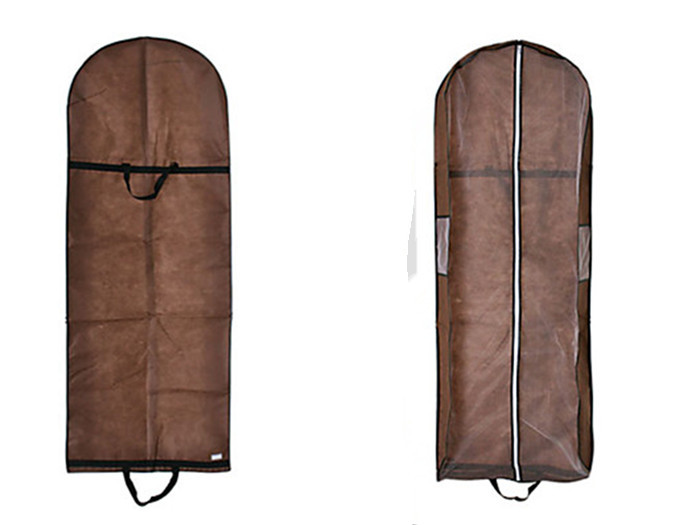 کیسه های پارچه ای بدون بسته بندی سه تایی با دستگیره در براون، زیپ تاپ پیراهن
