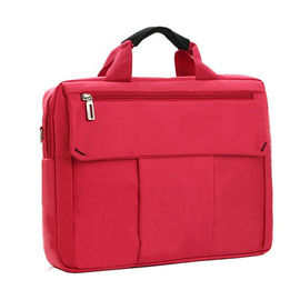 کیسه های لپ تاپ با دوام پلی استر برای زنان، کیسه های لپ تاپ قرمز / خاکستری