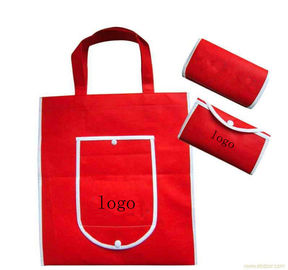 کیسه های هدیه تبلیغاتی قرمز بسته بندی بوم خرید Tote سازگار با محیط زیست